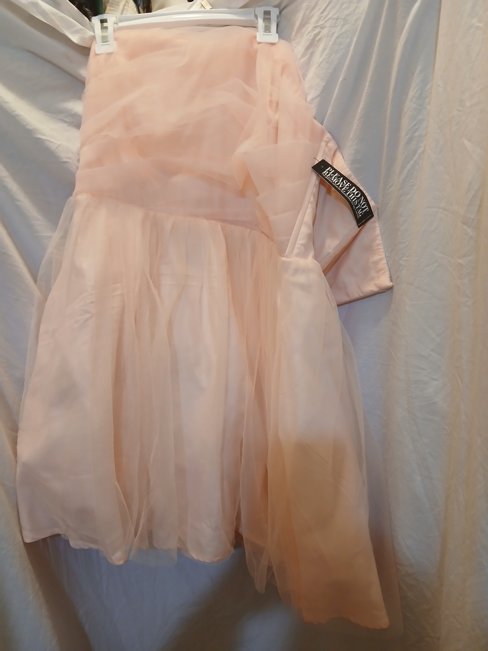 New York & Company Blush Pink Strapless Tulle Dress